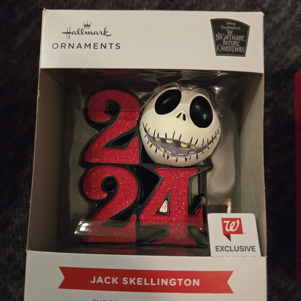 Hallmark 2024 Jack Skellington Ornament - Red and White